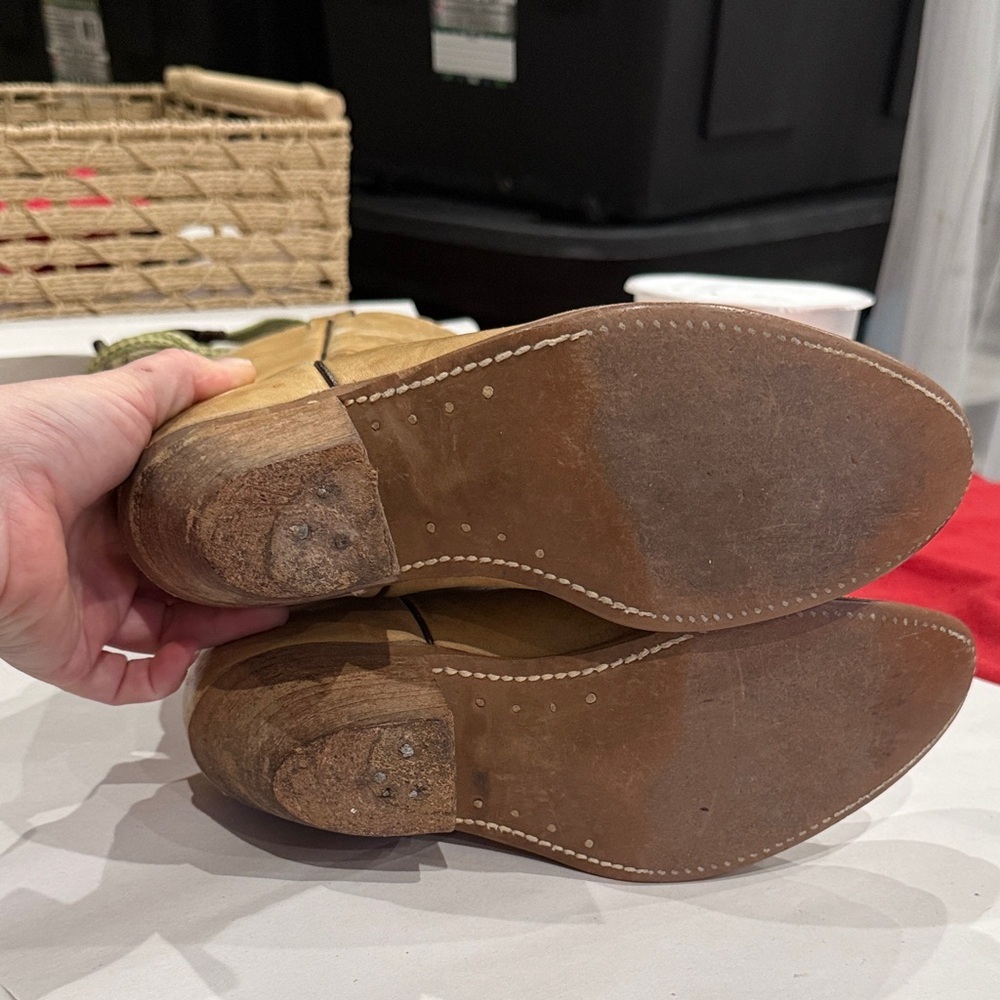 Abilene Boot Co. Tan Heeled Boots - Picture 5 of 6